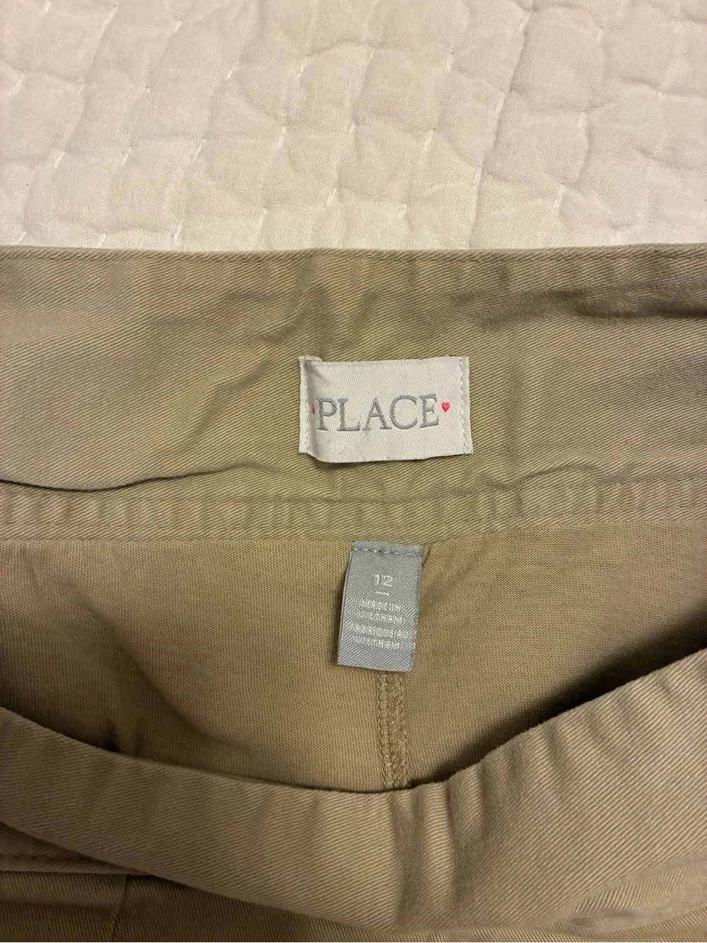 The Children's Place Khaki Schoolgirl Skort - Light Tan and Navy: Bundle of 8